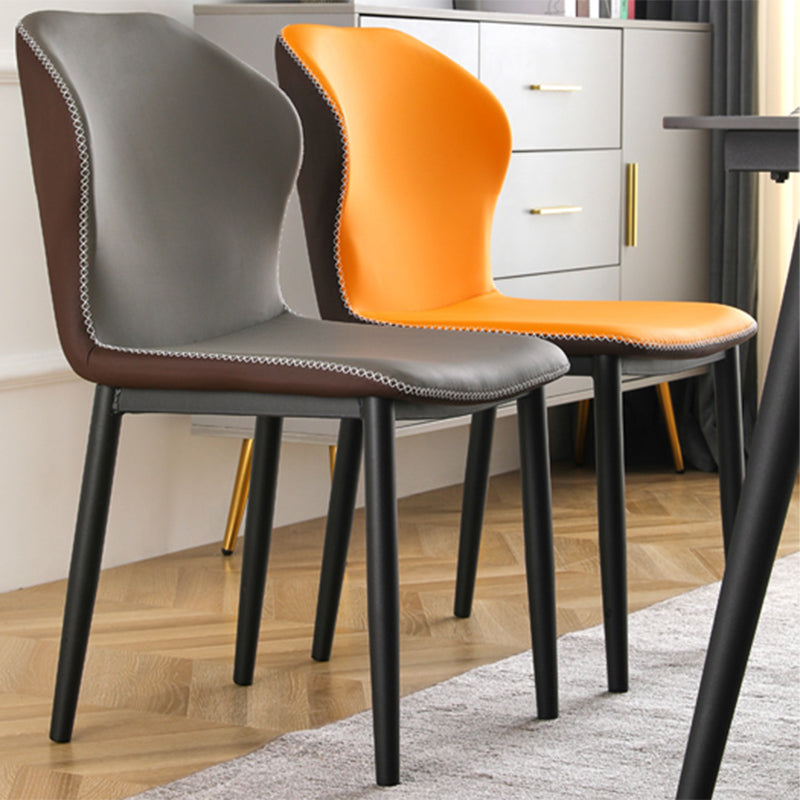 Contemporary Side Metal Frame Chair 17" Wide Parsons Dining Chair for Home Clearhalo ' kitchen&dining_furn' 'Dining Chairs' 'Dining Tables & Seating' 'dining_chair' 'furn' 'furn_dining_chair' 'Furniture' 'furniture_dining_chair' 'Kitchen & Dining Furniture' 'kitchen' 3671538