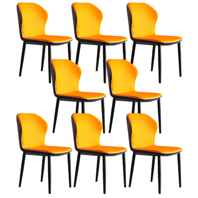 Contemporary Side Metal Frame Chair 17" Wide Parsons Dining Chair for Home Ginger 8 Piece Set Clearhalo ' kitchen&dining_furn' 'Dining Chairs' 'Dining Tables & Seating' 'dining_chair' 'furn' 'furn_dining_chair' 'Furniture' 'furniture_dining_chair' 'Kitchen & Dining Furniture' 'kitchen' 3671539