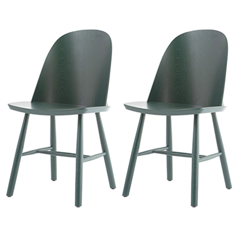 Glam Style Dining Chair Solid Wood Dining Room Side Chair with Wood Legs Green Set of 2 Clearhalo ' kitchen&dining_furn' 'Dining Chairs' 'Dining Tables & Seating' 'dining_chair' 'Furniture' 'furniture_dining_chair' 'Kitchen & Dining Furniture' 'kitchen' 3671543