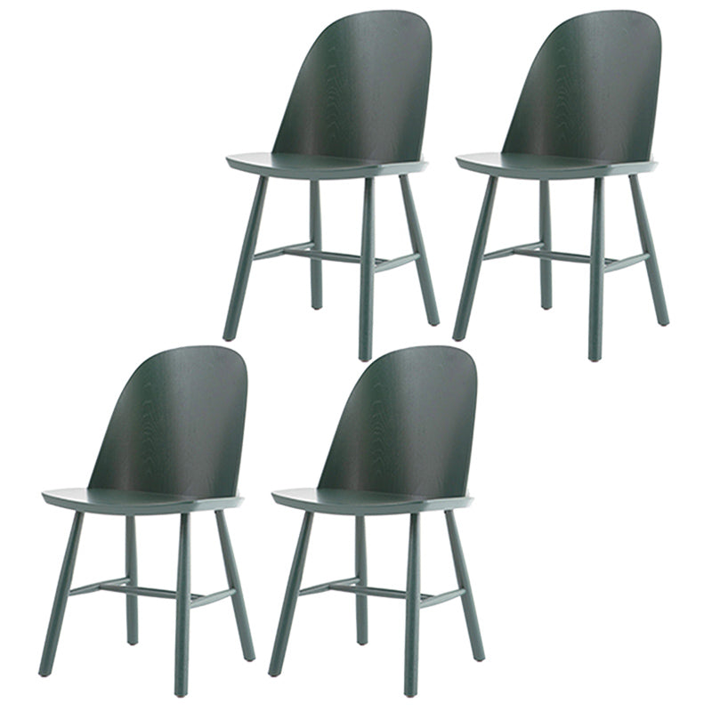 Glam Style Dining Chair Solid Wood Dining Room Side Chair with Wood Legs Green Set of 4 Clearhalo ' kitchen&dining_furn' 'Dining Chairs' 'Dining Tables & Seating' 'dining_chair' 'Furniture' 'furniture_dining_chair' 'Kitchen & Dining Furniture' 'kitchen' 3671545