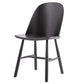 Glam Style Dining Chair Solid Wood Dining Room Side Chair with Wood Legs Black 1 Piece Clearhalo ' kitchen&dining_furn' 'Dining Chairs' 'Dining Tables & Seating' 'dining_chair' 'Furniture' 'furniture_dining_chair' 'Kitchen & Dining Furniture' 'kitchen' 3671552