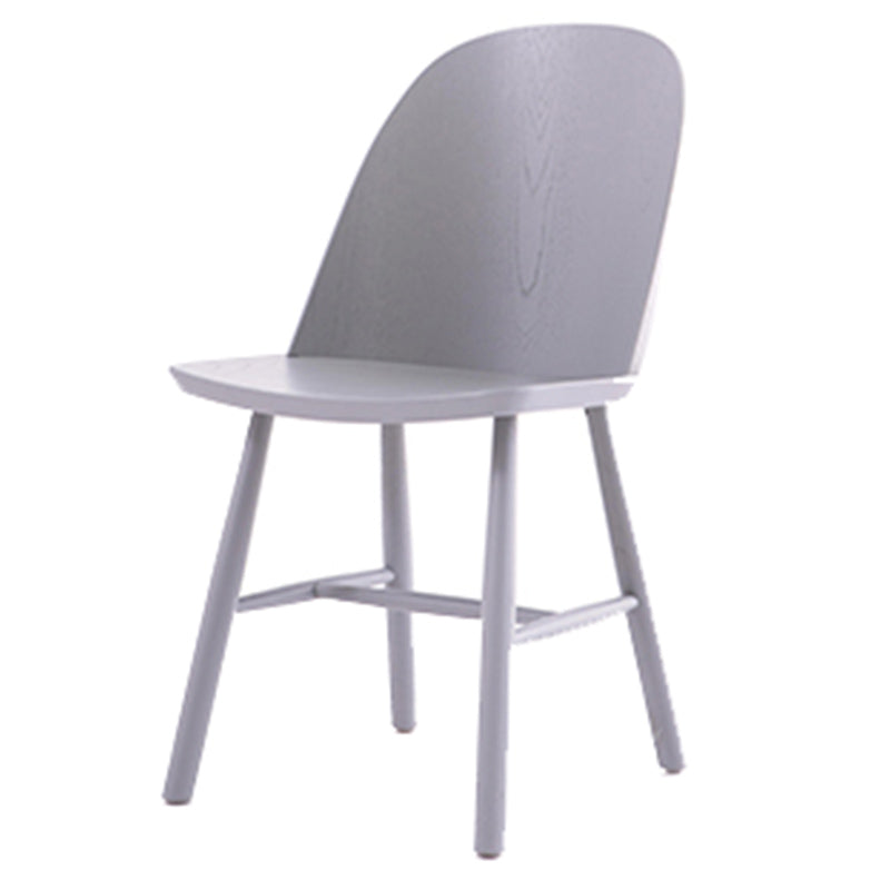 Glam Style Dining Chair Solid Wood Dining Room Side Chair with Wood Legs Grey 1 Piece Clearhalo ' kitchen&dining_furn' 'Dining Chairs' 'Dining Tables & Seating' 'dining_chair' 'Furniture' 'furniture_dining_chair' 'Kitchen & Dining Furniture' 'kitchen' 3671558