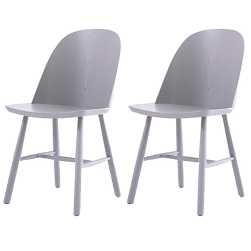 Glam Style Dining Chair Solid Wood Dining Room Side Chair with Wood Legs Grey Set of 2 Clearhalo ' kitchen&dining_furn' 'Dining Chairs' 'Dining Tables & Seating' 'dining_chair' 'Furniture' 'furniture_dining_chair' 'Kitchen & Dining Furniture' 'kitchen' 3671560