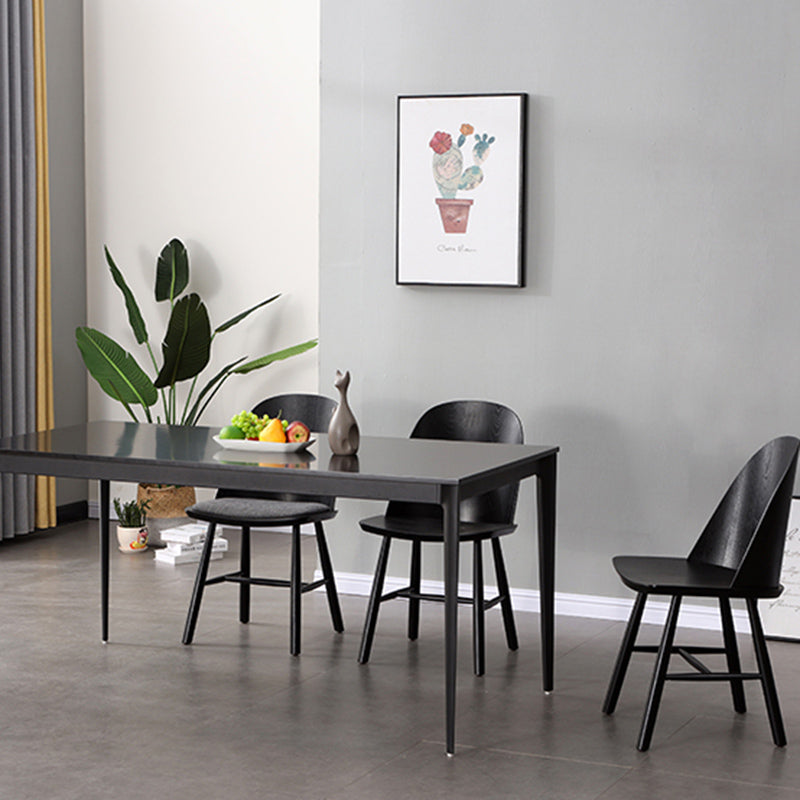 Glam Style Dining Chair Solid Wood Dining Room Side Chair with Wood Legs Clearhalo ' kitchen&dining_furn' 'Dining Chairs' 'Dining Tables & Seating' 'dining_chair' 'Furniture' 'furniture_dining_chair' 'Kitchen & Dining Furniture' 'kitchen' 3671565