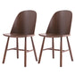 Glam Style Dining Chair Solid Wood Dining Room Side Chair with Wood Legs Walnut Set of 2 Clearhalo ' kitchen&dining_furn' 'Dining Chairs' 'Dining Tables & Seating' 'dining_chair' 'Furniture' 'furniture_dining_chair' 'Kitchen & Dining Furniture' 'kitchen' 3671571