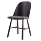 Glam Style Dining Chair Solid Wood Dining Room Side Chair with Wood Legs Textured Black 1 Piece Clearhalo ' kitchen&dining_furn' 'Dining Chairs' 'Dining Tables & Seating' 'dining_chair' 'Furniture' 'furniture_dining_chair' 'Kitchen & Dining Furniture' 'kitchen' 3671576