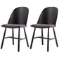 Glam Style Dining Chair Solid Wood Dining Room Side Chair with Wood Legs Textured Black Set of 2 Clearhalo ' kitchen&dining_furn' 'Dining Chairs' 'Dining Tables & Seating' 'dining_chair' 'Furniture' 'furniture_dining_chair' 'Kitchen & Dining Furniture' 'kitchen' 3671577