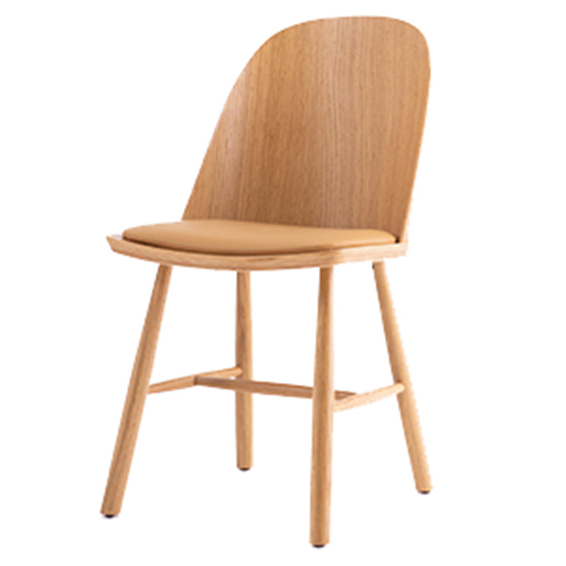 Glam Style Dining Chair Solid Wood Dining Room Side Chair with Wood Legs White 1 Piece Clearhalo ' kitchen&dining_furn' 'Dining Chairs' 'Dining Tables & Seating' 'dining_chair' 'Furniture' 'furniture_dining_chair' 'Kitchen & Dining Furniture' 'kitchen' 3671582