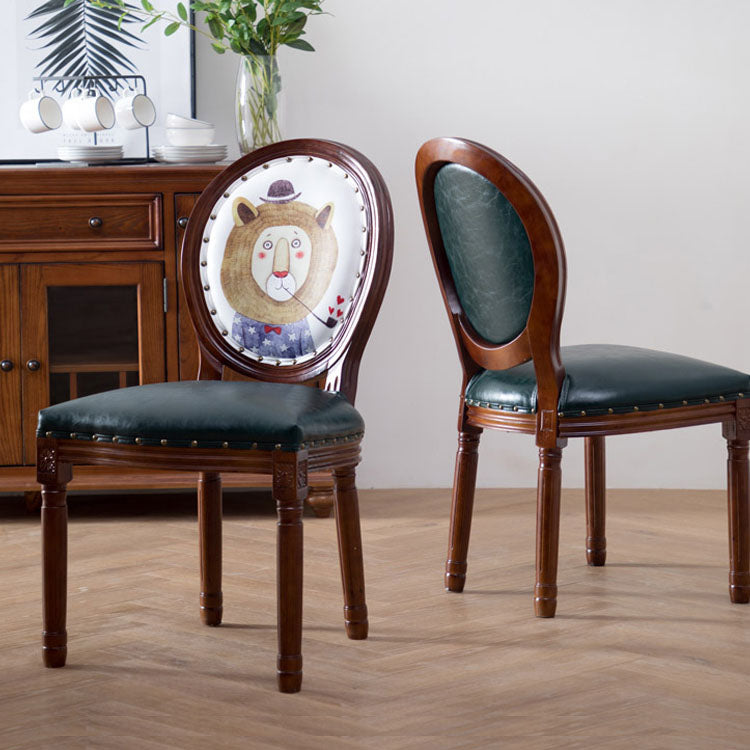 Wooden Dining Side Chairs Victorian Style King Louis Back Side Chair, 20'' Wide Clearhalo ' kitchen&dining_furn' 'Dining Chairs' 'Dining Tables & Seating' 'dining_chair' 'furn' 'furn_dining_chair' 'Furniture' 'furniture_dining_chair' 'Kitchen & Dining Furniture' 'kitchen' 3671585