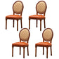 Wooden Dining Side Chairs Victorian Style King Louis Back Side Chair, 20'' Wide Orange 4 Piece Set Clearhalo ' kitchen&dining_furn' 'Dining Chairs' 'Dining Tables & Seating' 'dining_chair' 'furn' 'furn_dining_chair' 'Furniture' 'furniture_dining_chair' 'Kitchen & Dining Furniture' 'kitchen' 3671589