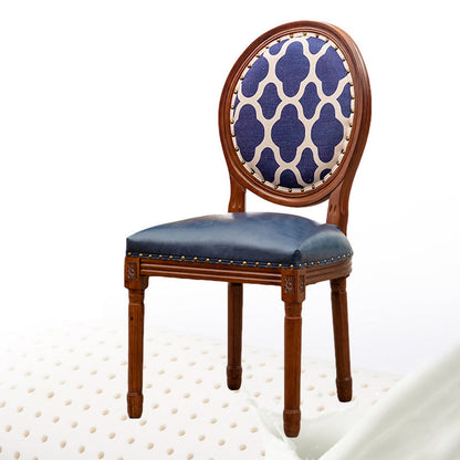 Wooden Dining Side Chairs Victorian Style King Louis Back Side Chair, 20'' Wide Blue 1 Piece Clearhalo ' kitchen&dining_furn' 'Dining Chairs' 'Dining Tables & Seating' 'dining_chair' 'furn' 'furn_dining_chair' 'Furniture' 'furniture_dining_chair' 'Kitchen & Dining Furniture' 'kitchen' 3671597