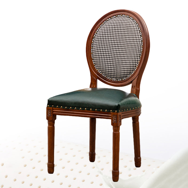 Wooden Dining Side Chairs Victorian Style King Louis Back Side Chair, 20'' Wide Green 1 Piece Clearhalo ' kitchen&dining_furn' 'Dining Chairs' 'Dining Tables & Seating' 'dining_chair' 'furn' 'furn_dining_chair' 'Furniture' 'furniture_dining_chair' 'Kitchen & Dining Furniture' 'kitchen' 3671602