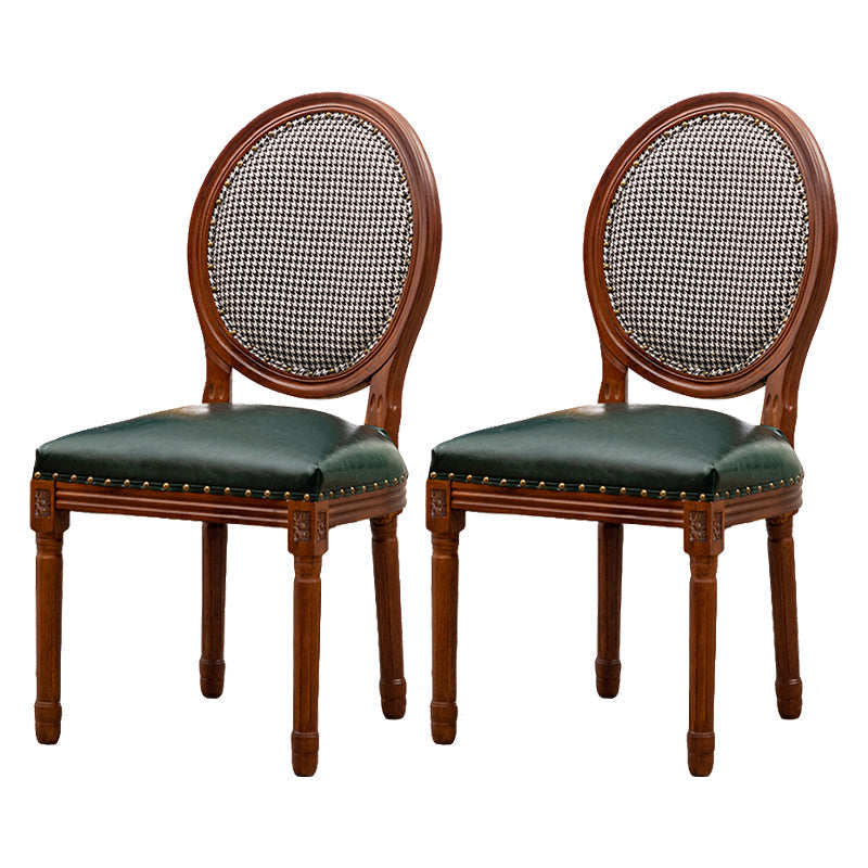 Wooden Dining Side Chairs Victorian Style King Louis Back Side Chair, 20'' Wide Green 2 Piece Set Clearhalo ' kitchen&dining_furn' 'Dining Chairs' 'Dining Tables & Seating' 'dining_chair' 'furn' 'furn_dining_chair' 'Furniture' 'furniture_dining_chair' 'Kitchen & Dining Furniture' 'kitchen' 3671603