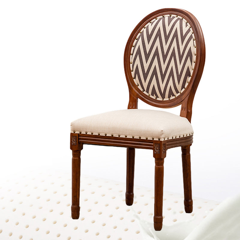 Wooden Dining Side Chairs Victorian Style King Louis Back Side Chair, 20'' Wide Off-White 1 Piece Clearhalo ' kitchen&dining_furn' 'Dining Chairs' 'Dining Tables & Seating' 'dining_chair' 'furn' 'furn_dining_chair' 'Furniture' 'furniture_dining_chair' 'Kitchen & Dining Furniture' 'kitchen' 3671605