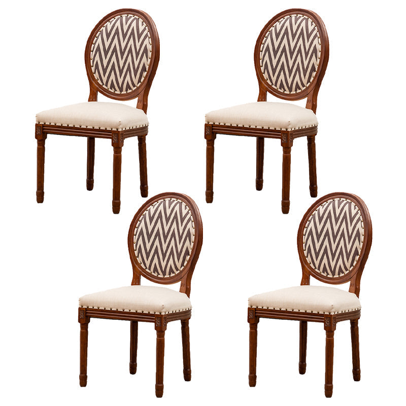 Wooden Dining Side Chairs Victorian Style King Louis Back Side Chair, 20'' Wide Off-White 4 Piece Set Clearhalo ' kitchen&dining_furn' 'Dining Chairs' 'Dining Tables & Seating' 'dining_chair' 'furn' 'furn_dining_chair' 'Furniture' 'furniture_dining_chair' 'Kitchen & Dining Furniture' 'kitchen' 3671607
