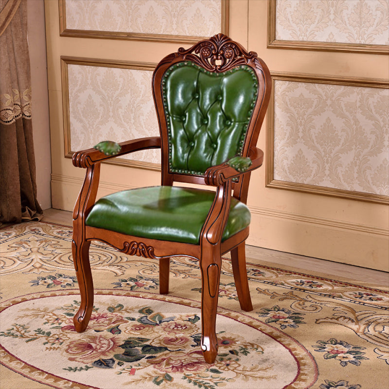 Leather High Back Dining Side Chair Kitchen Side Chair with Solid Wood Legs 1 Piece Clearhalo ' kitchen&dining_furn' 'Dining Chairs' 'Dining Tables & Seating' 'dining_chair' 'furn' 'furn_dining_chair' 'Furniture' 'furniture_dining_chair' 'Kitchen & Dining Furniture' 'kitchen' 3671613