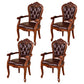 Leather High Back Dining Side Chair Kitchen Side Chair with Solid Wood Legs 4 Piece Set Clearhalo ' kitchen&dining_furn' 'Dining Chairs' 'Dining Tables & Seating' 'dining_chair' 'furn' 'furn_dining_chair' 'Furniture' 'furniture_dining_chair' 'Kitchen & Dining Furniture' 'kitchen' 3671622