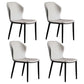 Scandinavian Home Side Chair Indoor Wingback Metal Armless Dining Room Chair Light Gray 4 Piece Set Clearhalo ' kitchen&dining_furn' 'Dining Chairs' 'Dining Tables & Seating' 'dining_chair' 'furn' 'furn_dining_chair' 'Furniture' 'furniture_dining_chair' 'Kitchen & Dining Furniture' 'kitchen' 3671644