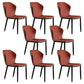 Scandinavian Home Side Chair Indoor Wingback Metal Armless Dining Room Chair Burgundy 8 Piece Set Clearhalo ' kitchen&dining_furn' 'Dining Chairs' 'Dining Tables & Seating' 'dining_chair' 'furn' 'furn_dining_chair' 'Furniture' 'furniture_dining_chair' 'Kitchen & Dining Furniture' 'kitchen' 3671662