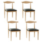 Scandinavian Side Chair Open Back Metal Upholstered Dining Room Chair for Home Black 4 Piece Set Natural Wood Clearhalo ' kitchen&dining_furn' 'Dining Chairs' 'Dining Tables & Seating' 'dining_chair' 'furn' 'furn_dining_chair' 'Furniture' 'furniture_dining_chair' 'Kitchen & Dining Furniture' 'kitchen' 3671669