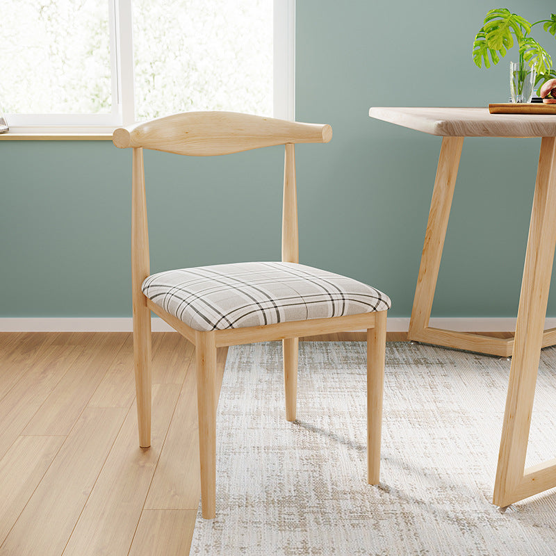 Scandinavian Side Chair Open Back Metal Upholstered Dining Room Chair for Home Clearhalo ' kitchen&dining_furn' 'Dining Chairs' 'Dining Tables & Seating' 'dining_chair' 'furn' 'furn_dining_chair' 'Furniture' 'furniture_dining_chair' 'Kitchen & Dining Furniture' 'kitchen' 3671670