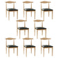 Scandinavian Side Chair Open Back Metal Upholstered Dining Room Chair for Home Black 8 Piece Set Natural Wood Clearhalo ' kitchen&dining_furn' 'Dining Chairs' 'Dining Tables & Seating' 'dining_chair' 'furn' 'furn_dining_chair' 'Furniture' 'furniture_dining_chair' 'Kitchen & Dining Furniture' 'kitchen' 3671671