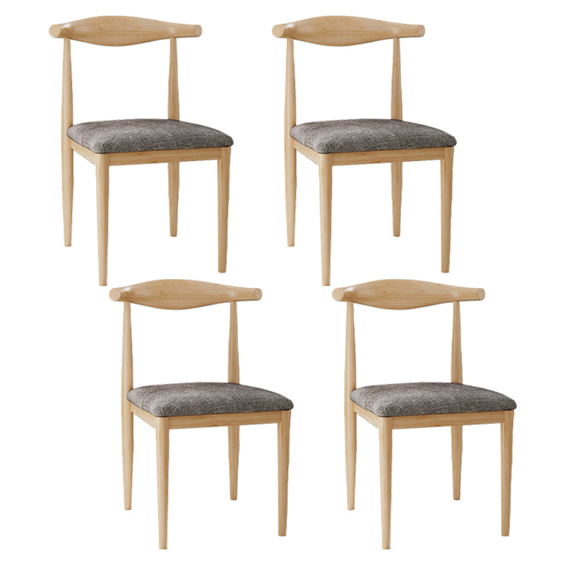 Scandinavian Side Chair Open Back Metal Upholstered Dining Room Chair for Home Grey 4 Piece Set Natural Wood Clearhalo ' kitchen&dining_furn' 'Dining Chairs' 'Dining Tables & Seating' 'dining_chair' 'furn' 'furn_dining_chair' 'Furniture' 'furniture_dining_chair' 'Kitchen & Dining Furniture' 'kitchen' 3671672