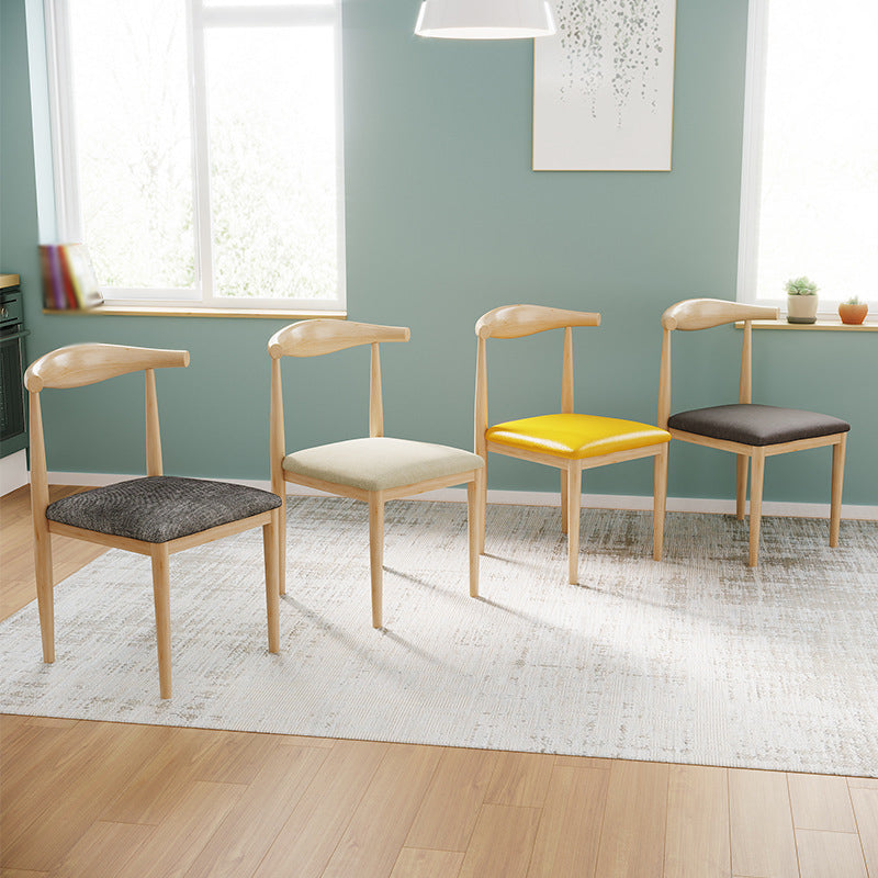 Scandinavian Side Chair Open Back Metal Upholstered Dining Room Chair for Home Clearhalo ' kitchen&dining_furn' 'Dining Chairs' 'Dining Tables & Seating' 'dining_chair' 'furn' 'furn_dining_chair' 'Furniture' 'furniture_dining_chair' 'Kitchen & Dining Furniture' 'kitchen' 3671673