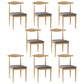 Scandinavian Side Chair Open Back Metal Upholstered Dining Room Chair for Home Grey 8 Piece Set Natural Wood Clearhalo ' kitchen&dining_furn' 'Dining Chairs' 'Dining Tables & Seating' 'dining_chair' 'furn' 'furn_dining_chair' 'Furniture' 'furniture_dining_chair' 'Kitchen & Dining Furniture' 'kitchen' 3671675