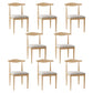 Scandinavian Side Chair Open Back Metal Upholstered Dining Room Chair for Home White 8 Piece Set Natural Wood Clearhalo ' kitchen&dining_furn' 'Dining Chairs' 'Dining Tables & Seating' 'dining_chair' 'furn' 'furn_dining_chair' 'Furniture' 'furniture_dining_chair' 'Kitchen & Dining Furniture' 'kitchen' 3671679