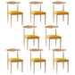 Scandinavian Side Chair Open Back Metal Upholstered Dining Room Chair for Home Yellow 8 Piece Set Natural Wood Clearhalo ' kitchen&dining_furn' 'Dining Chairs' 'Dining Tables & Seating' 'dining_chair' 'furn' 'furn_dining_chair' 'Furniture' 'furniture_dining_chair' 'Kitchen & Dining Furniture' 'kitchen' 3671687