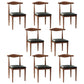 Scandinavian Side Chair Open Back Metal Upholstered Dining Room Chair for Home Black 8 Piece Set Walnut Clearhalo ' kitchen&dining_furn' 'Dining Chairs' 'Dining Tables & Seating' 'dining_chair' 'furn' 'furn_dining_chair' 'Furniture' 'furniture_dining_chair' 'Kitchen & Dining Furniture' 'kitchen' 3671691