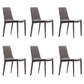 Glam Style Metal Dining Side Chairs Solid Back Armless Chair for Kitchen Dark Gray-Black 6 Piece Set Clearhalo ' kitchen&dining_furn' 'Dining Chairs' 'Dining Tables & Seating' 'dining_chair' 'furn' 'furn_dining_chair' 'Furniture' 'furniture_dining_chair' 'Kitchen & Dining Furniture' 'kitchen' 3671702