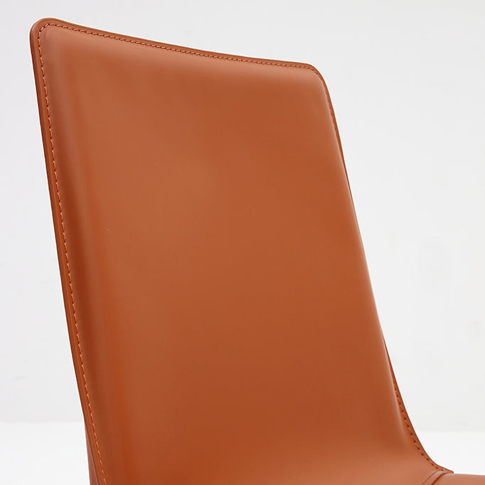 Glam Style Metal Dining Side Chairs Solid Back Armless Chair for Kitchen Clearhalo ' kitchen&dining_furn' 'Dining Chairs' 'Dining Tables & Seating' 'dining_chair' 'furn' 'furn_dining_chair' 'Furniture' 'furniture_dining_chair' 'Kitchen & Dining Furniture' 'kitchen' 3671711