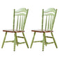 Country Solid Wood Square Dining Chair Slat Back Dining Side Armless Chair Green 2 Piece Set Clearhalo ' kitchen&dining_furn' 'Dining Chairs' 'Dining Tables & Seating' 'dining_chair' 'furn' 'furn_dining_chair' 'Furniture' 'furniture_dining_chair' 'Kitchen & Dining Furniture' 'kitchen' 3671726