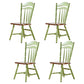 Country Solid Wood Square Dining Chair Slat Back Dining Side Armless Chair Green 4 Piece Set Clearhalo ' kitchen&dining_furn' 'Dining Chairs' 'Dining Tables & Seating' 'dining_chair' 'furn' 'furn_dining_chair' 'Furniture' 'furniture_dining_chair' 'Kitchen & Dining Furniture' 'kitchen' 3671727