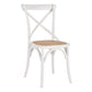 Country Style Square Dining Chair Kitchen Cross Back Dining Side Chair White 1 Piece Clearhalo ' kitchen&dining_furn' 'Dining Chairs' 'Dining Tables & Seating' 'dining_chair' 'furn' 'furn_dining_chair' 'Furniture' 'furniture_dining_chair' 'Kitchen & Dining Furniture' 'kitchen' 3671743
