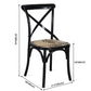 Country Style Square Dining Chair Kitchen Cross Back Dining Side Chair Clearhalo ' kitchen&dining_furn' 'Dining Chairs' 'Dining Tables & Seating' 'dining_chair' 'furn' 'furn_dining_chair' 'Furniture' 'furniture_dining_chair' 'Kitchen & Dining Furniture' 'kitchen' 3671753