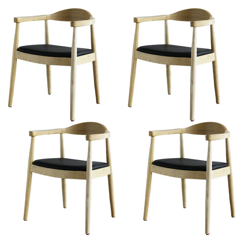 Scandinavian Style Wood Dining Side Chair Home Open Back Dining Side Chair with Arm Wood 4 Piece Set Clearhalo ' kitchen&dining_furn' 'Dining Chairs' 'Dining Tables & Seating' 'dining_chair' 'furn' 'furn_dining_chair' 'Furniture' 'furniture_dining_chair' 'Kitchen & Dining Furniture' 'kitchen' 3671757
