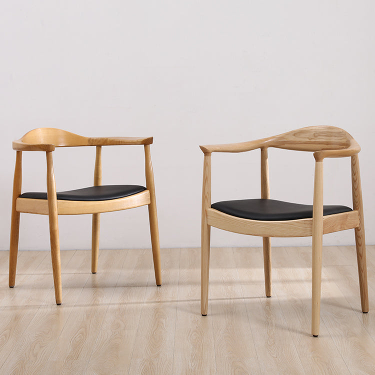 Scandinavian Style Wood Dining Side Chair Home Open Back Dining Side Chair with Arm Clearhalo ' kitchen&dining_furn' 'Dining Chairs' 'Dining Tables & Seating' 'dining_chair' 'furn' 'furn_dining_chair' 'Furniture' 'furniture_dining_chair' 'Kitchen & Dining Furniture' 'kitchen' 3671760