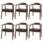 Scandinavian Style Wood Dining Side Chair Home Open Back Dining Side Chair with Arm Light Brown 6 Piece Set Clearhalo ' kitchen&dining_furn' 'Dining Chairs' 'Dining Tables & Seating' 'dining_chair' 'furn' 'furn_dining_chair' 'Furniture' 'furniture_dining_chair' 'Kitchen & Dining Furniture' 'kitchen' 3671764