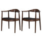 Scandinavian Style Wood Dining Side Chair Home Open Back Dining Side Chair with Arm Dark Wood 2 Piece Set Clearhalo ' kitchen&dining_furn' 'Dining Chairs' 'Dining Tables & Seating' 'dining_chair' 'furn' 'furn_dining_chair' 'Furniture' 'furniture_dining_chair' 'Kitchen & Dining Furniture' 'kitchen' 3671767