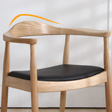 Scandinavian Style Wood Dining Side Chair Home Open Back Dining Side Chair with Arm Clearhalo ' kitchen&dining_furn' 'Dining Chairs' 'Dining Tables & Seating' 'dining_chair' 'furn' 'furn_dining_chair' 'Furniture' 'furniture_dining_chair' 'Kitchen & Dining Furniture' 'kitchen' 3671768