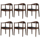 Scandinavian Style Wood Dining Side Chair Home Open Back Dining Side Chair with Arm Dark Wood 6 Piece Set Clearhalo ' kitchen&dining_furn' 'Dining Chairs' 'Dining Tables & Seating' 'dining_chair' 'furn' 'furn_dining_chair' 'Furniture' 'furniture_dining_chair' 'Kitchen & Dining Furniture' 'kitchen' 3671771