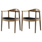 Scandinavian Style Wood Dining Side Chair Home Open Back Dining Side Chair with Arm Natural 2 Piece Set Clearhalo ' kitchen&dining_furn' 'Dining Chairs' 'Dining Tables & Seating' 'dining_chair' 'furn' 'furn_dining_chair' 'Furniture' 'furniture_dining_chair' 'Kitchen & Dining Furniture' 'kitchen' 3671773