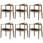 Scandinavian Style Wood Dining Side Chair Home Open Back Dining Side Chair with Arm Natural 6 Piece Set Clearhalo ' kitchen&dining_furn' 'Dining Chairs' 'Dining Tables & Seating' 'dining_chair' 'furn' 'furn_dining_chair' 'Furniture' 'furniture_dining_chair' 'Kitchen & Dining Furniture' 'kitchen' 3671775