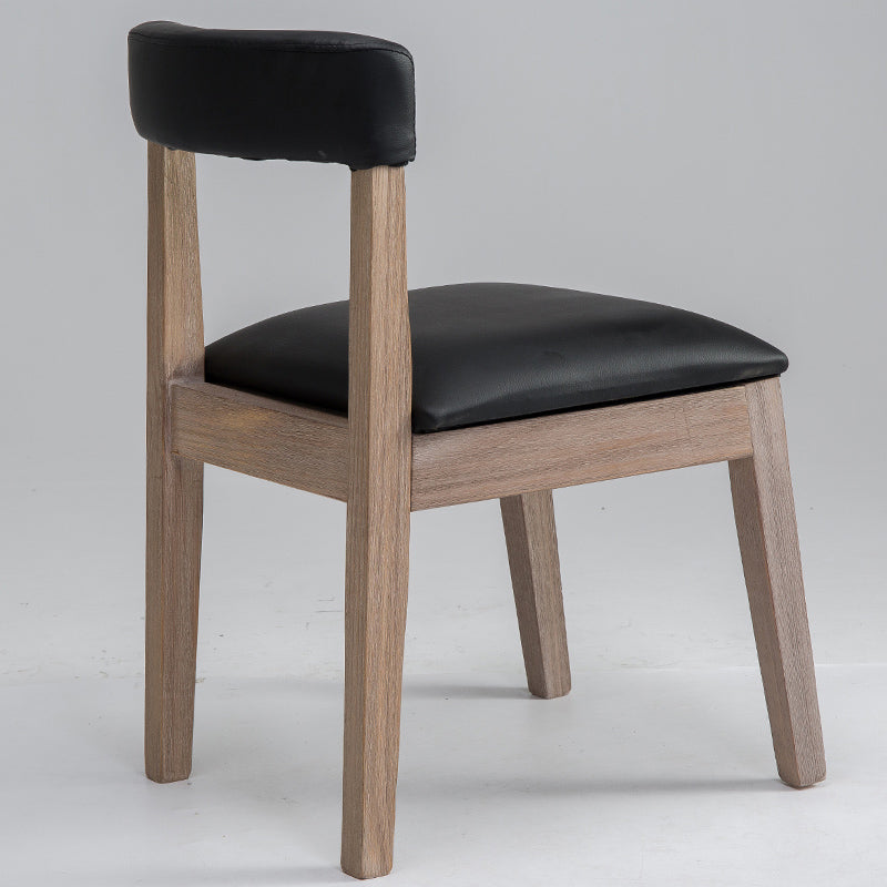 Country Style Solid Wood Dining Room Chair Armless Open Back Dining Side Chair for Home Use Black 1 Piece Clearhalo ' kitchen&dining_furn' 'Dining Chairs' 'Dining Tables & Seating' 'dining_chair' 'furn' 'furn_dining_chair' 'Furniture' 'furniture_dining_chair' 'Kitchen & Dining Furniture' 'kitchen' 3671780