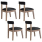 Country Style Solid Wood Dining Room Chair Armless Open Back Dining Side Chair for Home Use Black 4 Piece Set Clearhalo ' kitchen&dining_furn' 'Dining Chairs' 'Dining Tables & Seating' 'dining_chair' 'furn' 'furn_dining_chair' 'Furniture' 'furniture_dining_chair' 'Kitchen & Dining Furniture' 'kitchen' 3671783