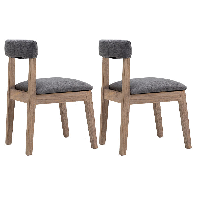 Country Style Solid Wood Dining Room Chair Armless Open Back Dining Side Chair for Home Use Grey 2 Piece Set Clearhalo ' kitchen&dining_furn' 'Dining Chairs' 'Dining Tables & Seating' 'dining_chair' 'furn' 'furn_dining_chair' 'Furniture' 'furniture_dining_chair' 'Kitchen & Dining Furniture' 'kitchen' 3671788