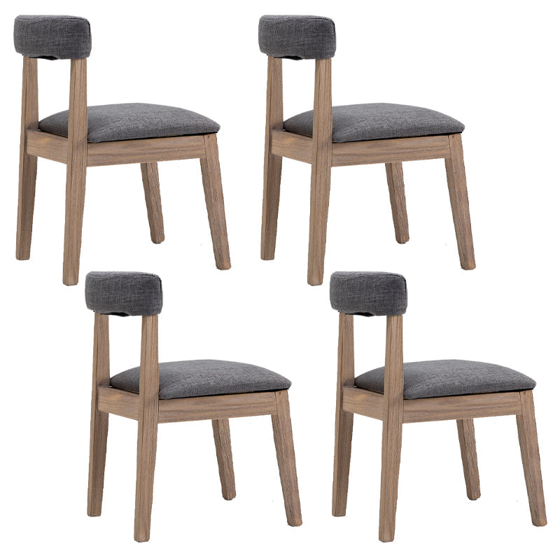 Country Style Solid Wood Dining Room Chair Armless Open Back Dining Side Chair for Home Use Grey 4 Piece Set Clearhalo ' kitchen&dining_furn' 'Dining Chairs' 'Dining Tables & Seating' 'dining_chair' 'furn' 'furn_dining_chair' 'Furniture' 'furniture_dining_chair' 'Kitchen & Dining Furniture' 'kitchen' 3671789